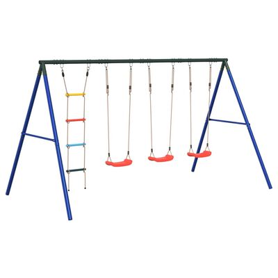 vidaXL Outdoor Swing Set with Swings and Ladder