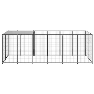 vidaXL Dog Kennel Black 330x110x110 cm Steel