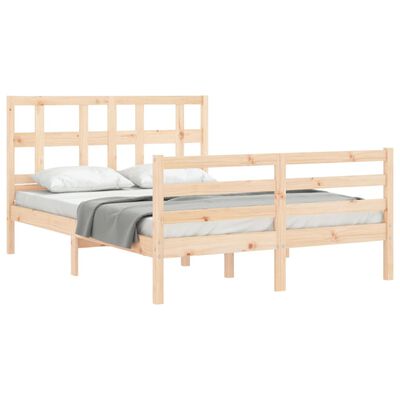 vidaXL Bed Frame without Mattress Small Double Solid Wood