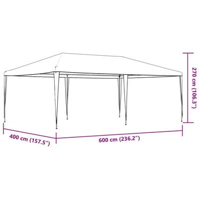 vidaXL Professional Party Tent 4x6 m Anthracite 90 g/m²
