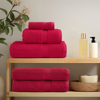 vidaXL 8 Piece Premium Towel Set SOLUND Red 600 gsm