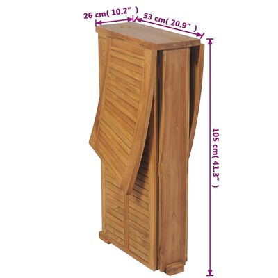 vidaXL Folding Bar Table 155x53x105 cm Solid Teak Wood