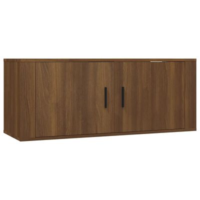 vidaXL 5 Piece TV Cabinet Set Brown Oak Engineered Wood