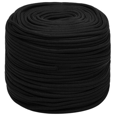 vidaXL Work Rope Black 8 mm 25 m Polyester