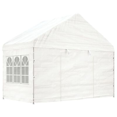 vidaXL Gazebo with Roof White 11.15x4.08x3.22 m Polyethylene