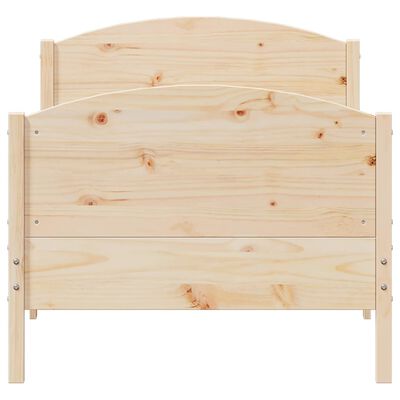 vidaXL Bed Frame without Mattress 100x200 cm Solid Wood Pine