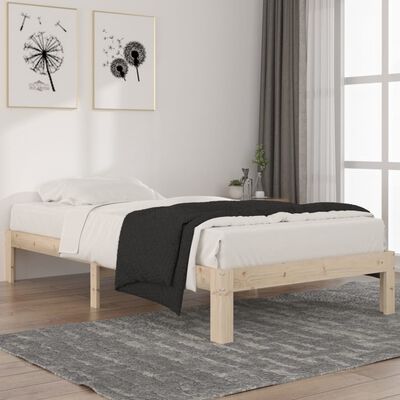 vidaXL Bed Frame without Mattress Solid Wood Pine 100x200 cm