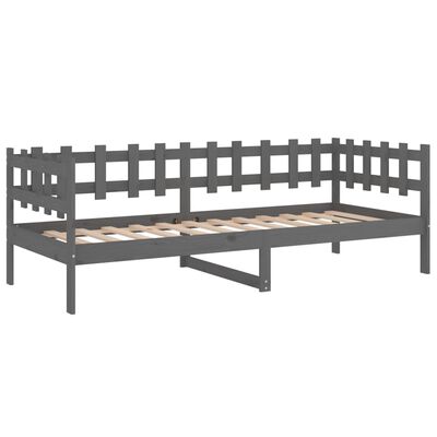 vidaXL Day Bed without Mattress Grey 80x200 cm Solid Wood Pine