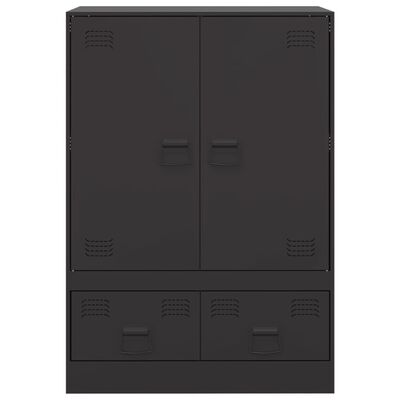 vidaXL Highboard Black 67x39x95 cm Steel