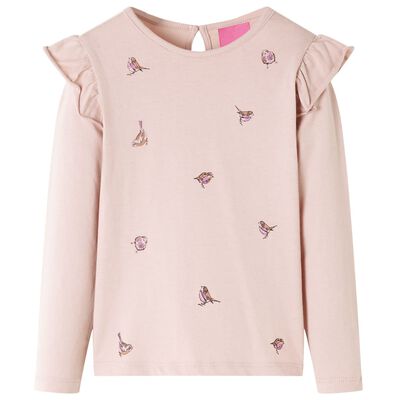 Kids' T-shirt with Long Sleeves Pink 128