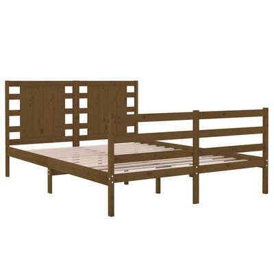 vidaXL Bed Frame without Mattress Honey Brown 120x190 cm Small Double Solid Wood Pine