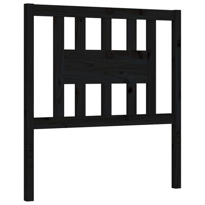 vidaXL Bed Frame without Mattress Black 100x200 cm Solid Wood