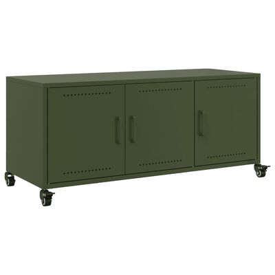 vidaXL TV Cabinet Olive Green 100.5x39x43.5 cm Steel