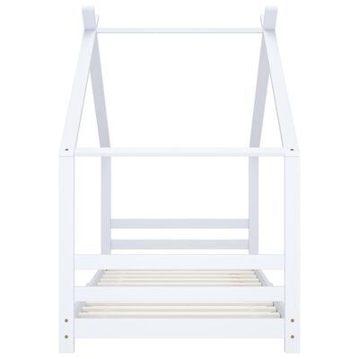 vidaXL Kids Bed Frame White Solid Pine Wood 90x200 cm