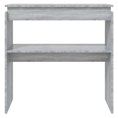 vidaXL Console Table Grey Sonoma 80x30x80 cm Engineered Wood