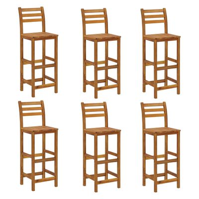 vidaXL 7 Piece Garden Bar Set Solid Wood Acacia