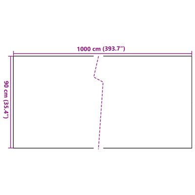 vidaXL Balcony Screen Brown and Black 1000x90 cm Poly Rattan