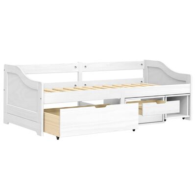 vidaXL Day Bed with 3 Drawers without Mattress "IRUN" White 90x200 cm