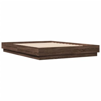 vidaXL Bed Frame without Mattress Brown Oak 160x200 cm