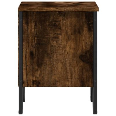 vidaXL Bedside Cabinet Smoked Oak 40x30x40 cm Engineered Wood