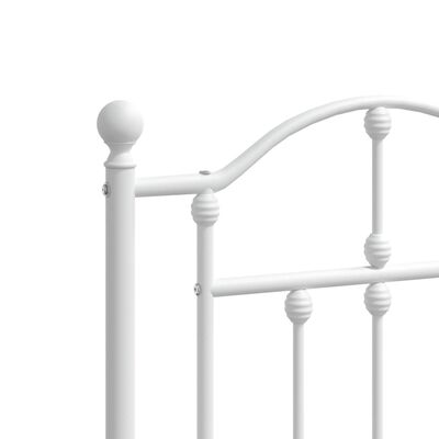 vidaXL Metal Headboard White 160 cm