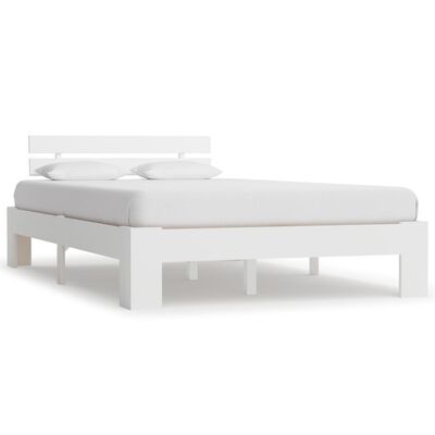 vidaXL Bed Frame without Mattress White 140x200 cm Solid Wood Pine