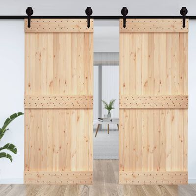 vidaXL Door NARVIK 100x210 cm Solid Wood Pine