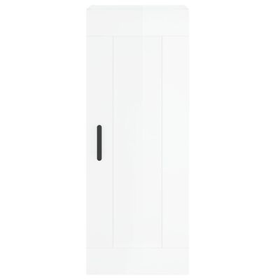 vidaXL Highboard High Gloss White 34.5x34x180 cm Engineered Wood