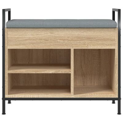 vidaXL Shoe Bench Sonoma Oak 65.5x32x57.5 cm Engineered Wood