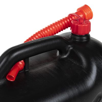 vidaXL Fuel Can with Flexible Spout 3 pcs Black 20 L Plastic