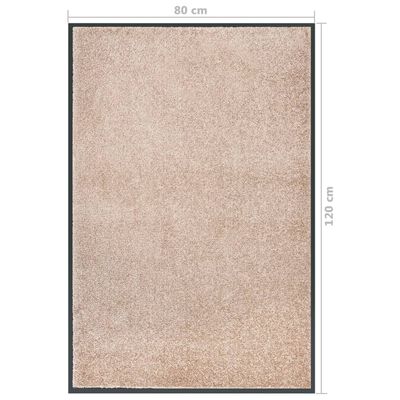 vidaXL Doormat Beige 80x120 cm