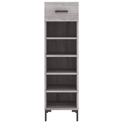 vidaXL Shoe Cabinet Grey Sonoma 30x35x105 cm Engineered Wood