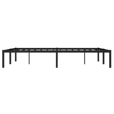 vidaXL Metal Bed Frame without Mattress Black 140x190 cm