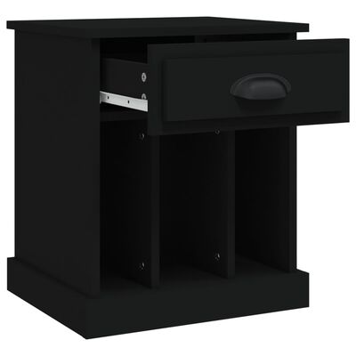 vidaXL Bedside Cabinets 2 pcs Black 43x36x50 cm