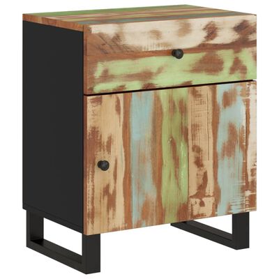 vidaXL Bedside Cabinet 50x33x60cm Solid Wood Reclaimed&Engineered Wood