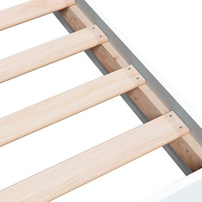 vidaXL Bed Frame without Mattress White 75x190 cm Small Single Engineered Wood