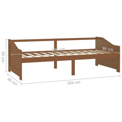 vidaXL 3-Seater Day Bed without Mattress Honey Brown 90x200 cm