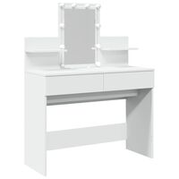 vidaXL Dressing Table with LED White 100x40x130 cm