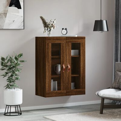 vidaXL Wall Mounted Cabinet Brown Oak 69.5x34x90 cm