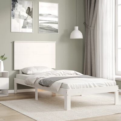 vidaXL Bed Frame without Mattress White 100x200 cm Solid Wood Pine