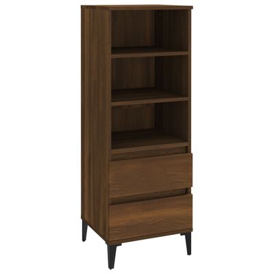 vidaXL Highboard Brown Oak 40x36x110 cm Engineered Wood