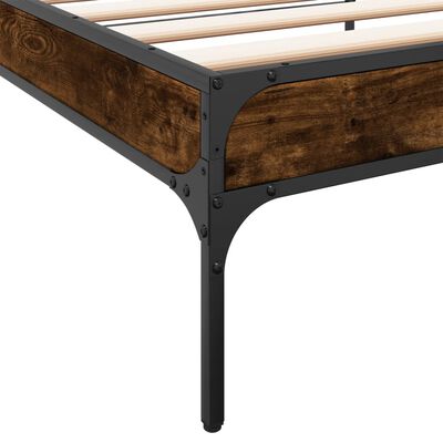 vidaXL Bed Frame without Mattress Smoked Oak 90x200 cm