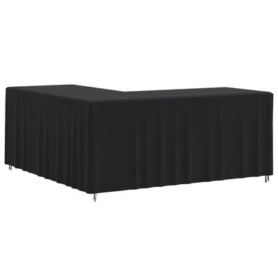 vidaXL L-shaped Sofa Cover Black 215x215x80 cm 420D Oxford