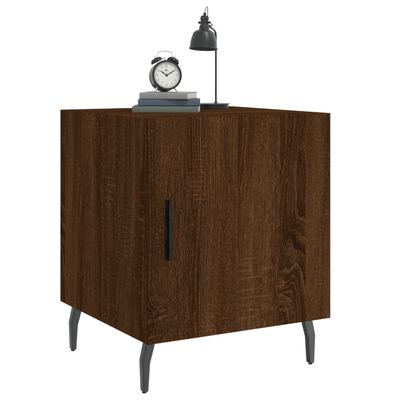 vidaXL Bedside Cabinet Brown Oak 40x40x50 cm Engineered Wood