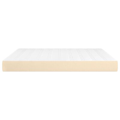 vidaXL Pocket Spring Bed Mattress Cream 180x200x20 cm Fabric