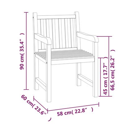 vidaXL 3 Piece Garden Dining Set Solid Wood Teak