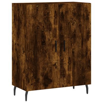 vidaXL Highboard Smoked Oak 69.5x34x180 cm Engineered Wood