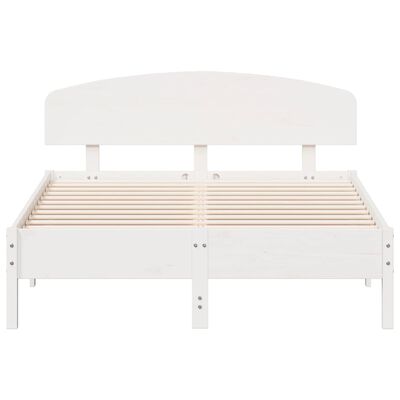 vidaXL Bed Frame without Mattress White 120x190 cm Small Double Solid Wood Pine