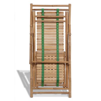 vidaXL Outdoor Deck Chair with Footrest Bamboo