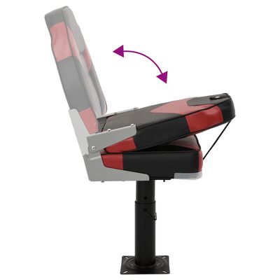 vidaXL Boat Seat with Pedestal Height Adjustable 360° Rotatable